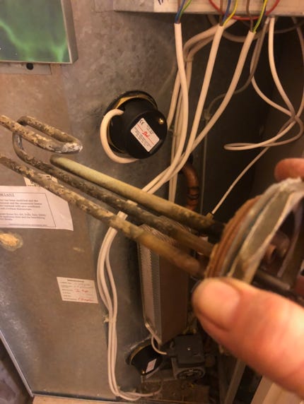 Boost heater element Failed daytime boost heater element